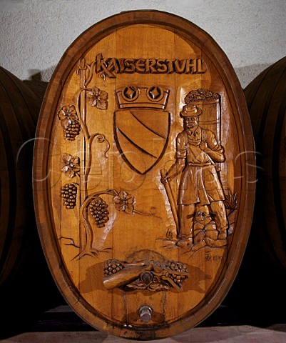 Carved barrel in the Southcorp winery Nuriootpa   South Australia  Barossa Valley