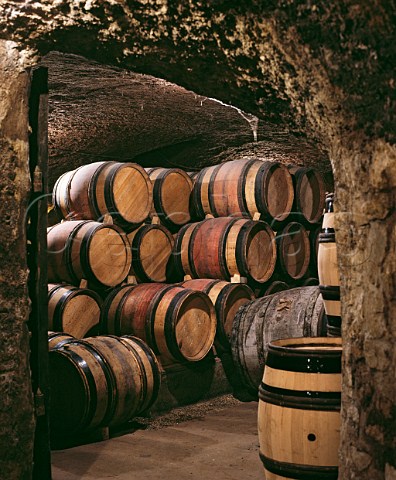 Barrels in the old cellar of Guigal Ampuis Rhne France Cte Rtie