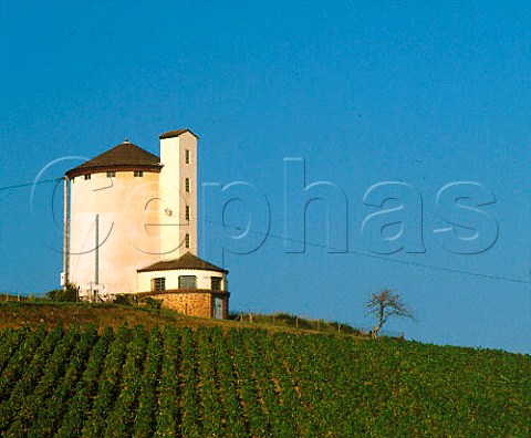 Water tower in vineyards on the slopes of   Mont Brouilly Rhne France  Cte de Brouilly  Beaujolais
