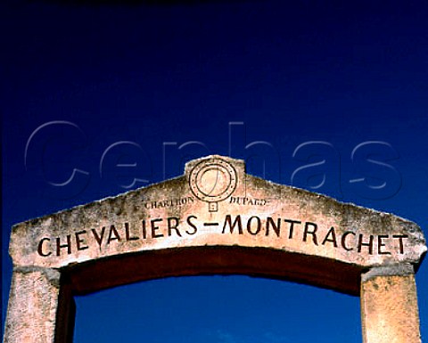 Arch in wall of ChevaliersMontrachet vineyard  PulignyMontrachet Cte dOr France  Cte de Beaune