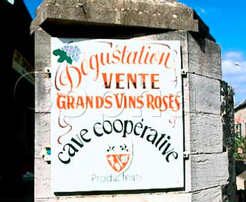 Cooperative sign in MarsannaylaCte a village noted for its ros wine Cte dOr France  Marsannay