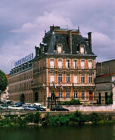 The Courvoisier building by the Charente River in   Jarnac Charente France      Cognac