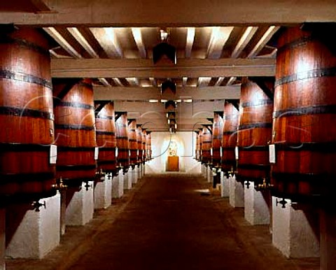 Oak fermenting vats in the cuverie of Chteau    MoutonRothschild Pauillac Gironde France  Mdoc  Bordeaux