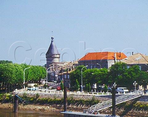 Town of Libourne on the Dordogne River Gironde   France