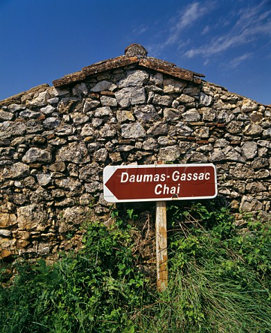 Sign to Mas de Daumas Gassac near Aniane Hrault France