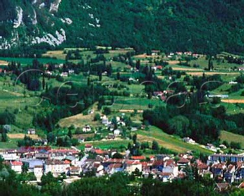 The wine town of Seyssel in the Rhone valley Haute   Savoie   AC Seyssel