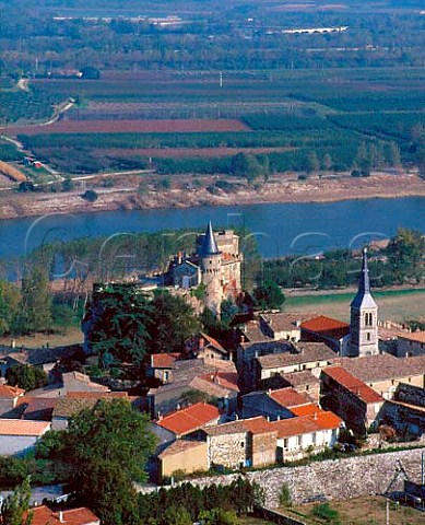 Village of Chteaubourg and the River Rhne   Ardche France     AC StJoseph