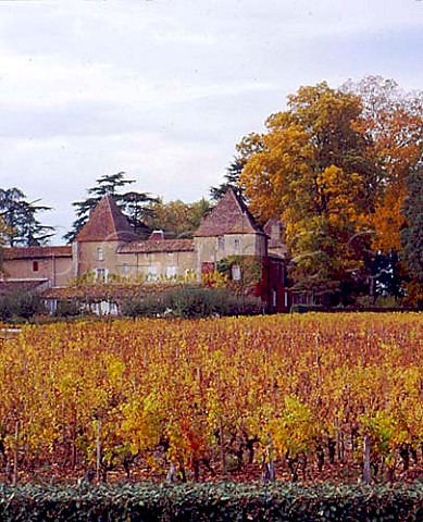 Chteau Carbonnieux viewed over its autumnal   vineyard Lognan Gironde France   PessacLognan  Bordeaux