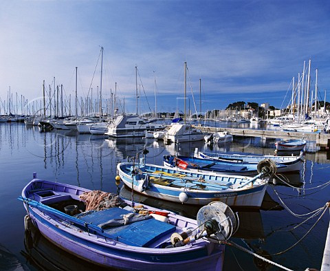 Boats in the harbour at Bandol Var France