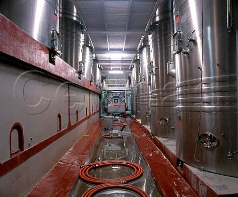 Refrigerated stainless steel tanks of Domaine de la   Baume near Bziers Hrault France