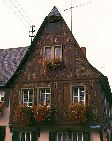 Gableend of Zum Krug Hotel in the wine village of   Hattenheim Germany  Rheingau