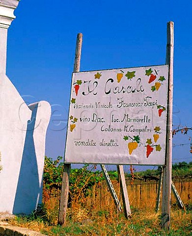 Sign at entrance to Il Casale winery   Montecompatri Colonna near Frascati Lazio Italy