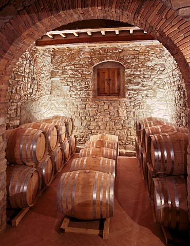 White wine cellar of Fontodi Panzano in Chianti Tuscany Italy
