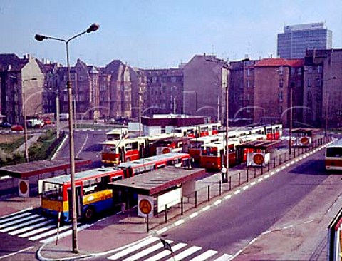 Bus depot Gdansk Poland