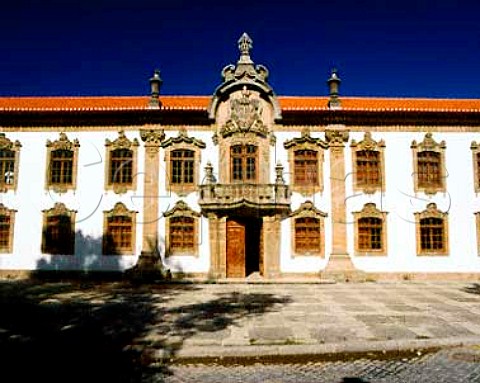 Town hall of So Joo da Pesqueira high in the Douro Valley Portugal