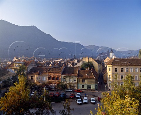 Early morning light on Brasov in the Carpathian   Mountains Romania