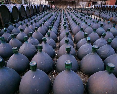 Rancio wine ageing in glass jars made in small quantities for local consumption Torres  Villafranca del Peneds Catalunya Spain