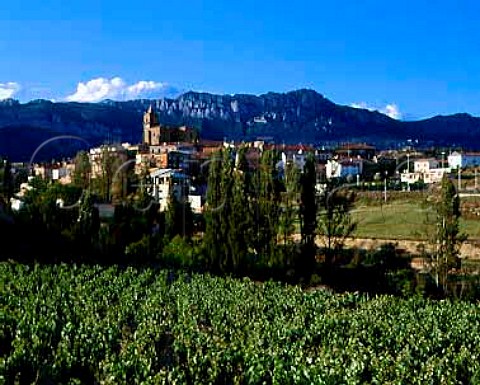 Village of Navaridas with the Sierra de Cantabria   beyond Alava Spain   Rioja Alavesa