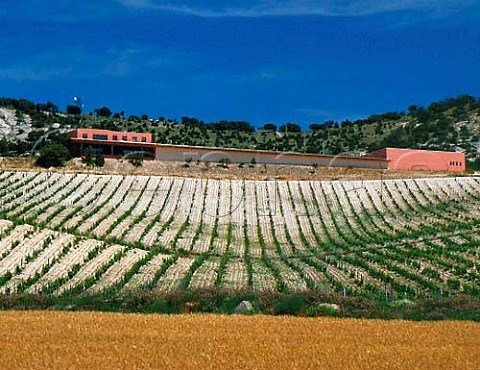 Bodegas and vineyard of Hacienda Monasterio near   Pesquera de Duero Valladolid Province Spain   DO Ribera del Duero