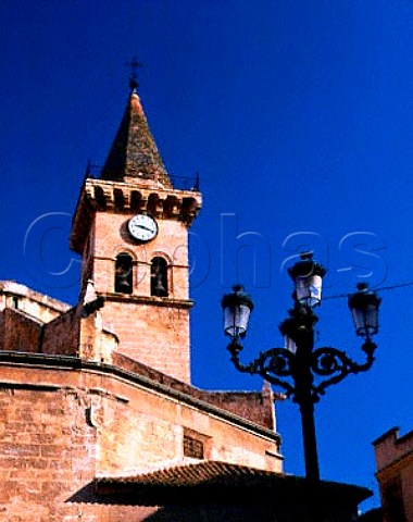Bell tower of Santiago Church in Villena Alicante   Province Spain