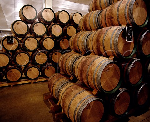 Barrel maturation cellar of Bodegas Martinez   Bujanda Oyon Spain    Rioja