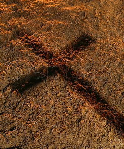 Shadow of cross on sand