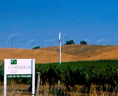 Antifrost wind machine in Clos du Val vineyard Napa California  Carneros