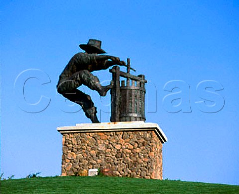 The Grape Crusher by Gino Miles at Vista Point   overlooking the Napa valley California
