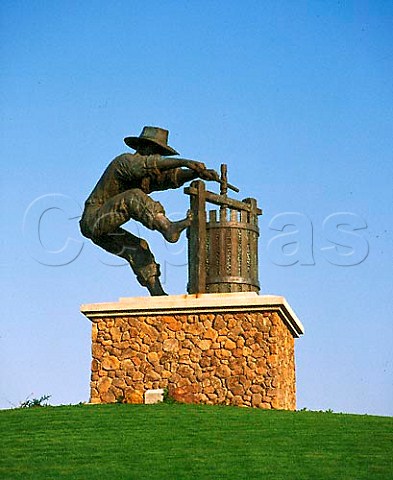 The Grape Crusher by Gino Miles at Vista Point   overlooking Napa Valley California