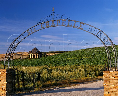 Entrance to SteChapelle winery and its Riesling vineyard Caldwell Idaho USA Snake River Valley