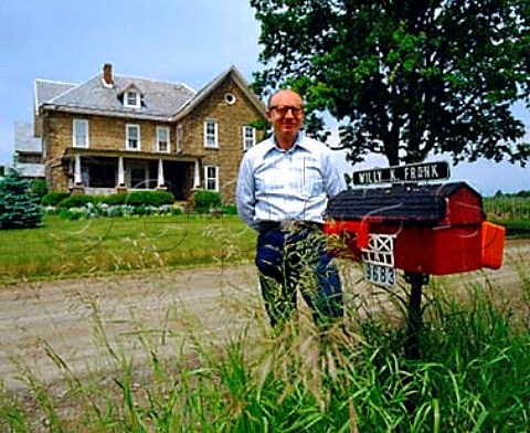 The late Willy Frank died 2006 son of Dr Konstantin Frank outside Chateau Frank Hammondsport New York   Finger Lakes