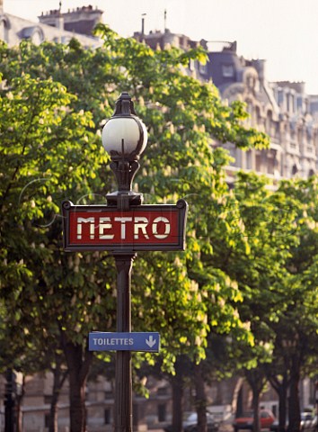 Metro sign at Place du Trocadero station Paris  France