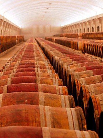 Oak barrels in chai of Chteau Lagrange StJulien   Gironde France    Mdoc  Bordeaux