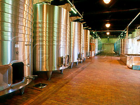 Refrigerated stainless steel fermentation tanks in   the cuverie of Chteau Lagrange StJulien Gironde   France   Mdoc  Bordeaux