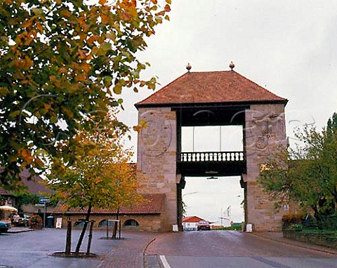 Weintor  wine gate at Schweigen on the German   border with France Pfalz