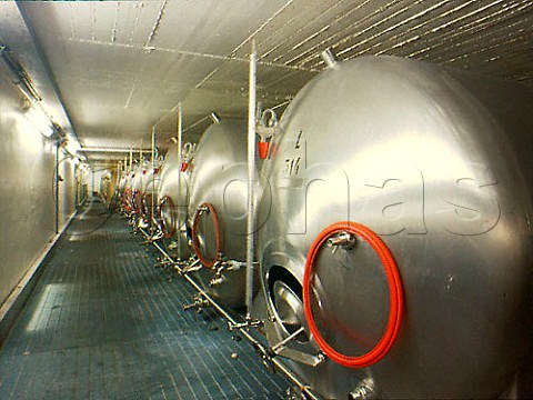 Steel tanks in the cellars of Weingut Dr   BurklinWolf in Wachenheim an der Weinstrasse    Germany  Pfalz