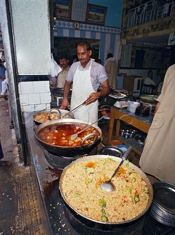 Restaurant kitchen in the bazaar Gilgit Pakistan