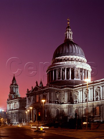 St Pauls Cathedral at dusk London England