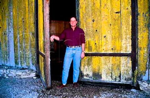 Richard Sanford in the doorway of the  lichencovered barn of the old   SanfordBenedict winery    Buellton Santa Barbara Co California   Santa Rita Hills AVA    Santa Ynez Valley