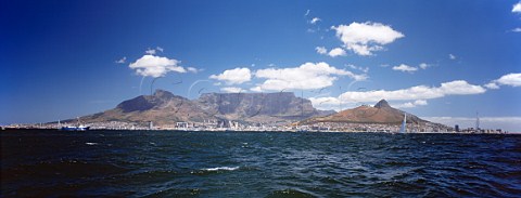 Cape Town and Table Mountain from Table Bay    South Africa