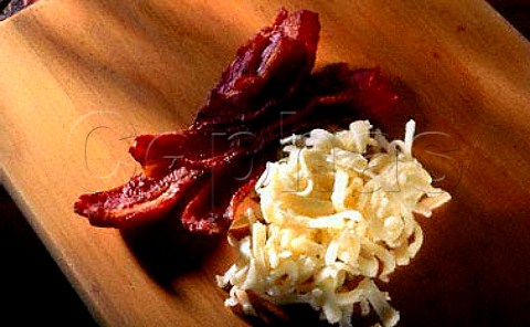 Crispy bacon and parmesan cheese