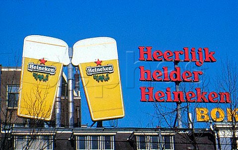 Rooftop advert for Heineken Delicious   clear Heineken The Netherlands