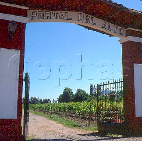 Entrance to estate of Portal del Alto near Buin   south of Santiago Chile