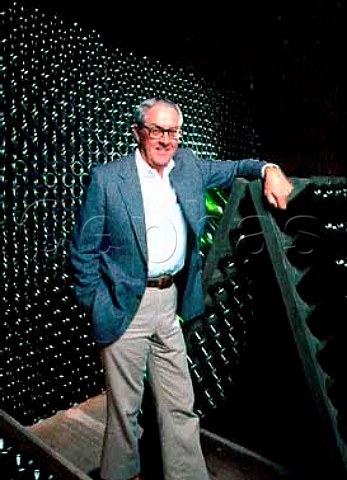 Jack Davies died 1998 of Schramsberg   in his sparkling wine cellars  Calistoga Napa Valley California