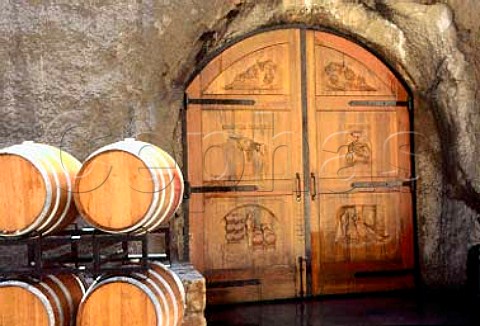 Door of Atlas Peak winery   Napa California USA