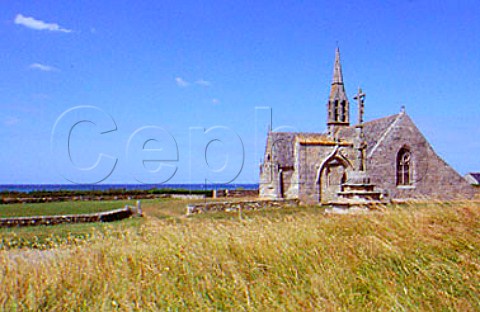 Chapel at Penhors overlooking the Baie   dAudierne Finistre France    Brittany