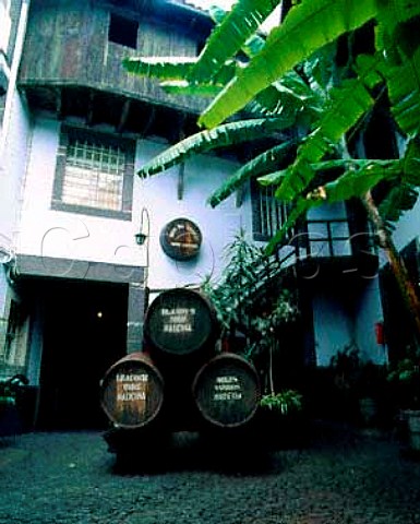 In courtyard of Adegas de Sao Francisco Funchal   Madeira Owned by the Madeira Wine Company