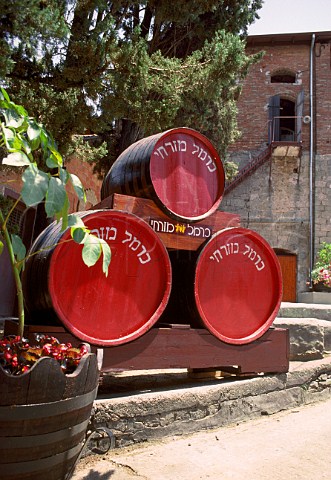 Decorative barrels at Carmel Winery Richon le Ziyyon Israel