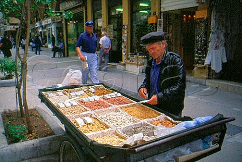 Nuts on sale in the Plaka District   Athens Greece
