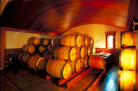 Barrel room of Grace Family winery St Helena Napa Valley California